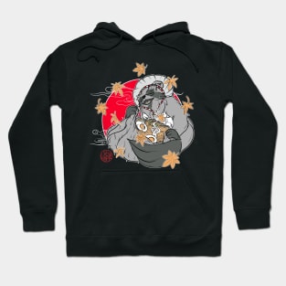 Tanuki and Japanese ramen Hoodie